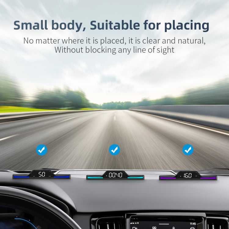 G15 Car HD GPS Head-Up Display with Color Changing Ambient Light, G15