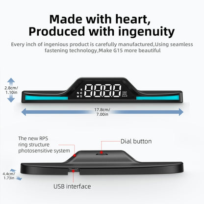 G15 Car HD GPS Head-Up Display with Color Changing Ambient Light, G15