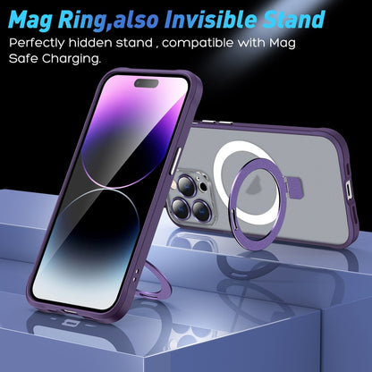 Metal Eyes Series MagSafe Magnetic Holder Phone Case, For iPhone 13, For iPhone 13 Pro Max