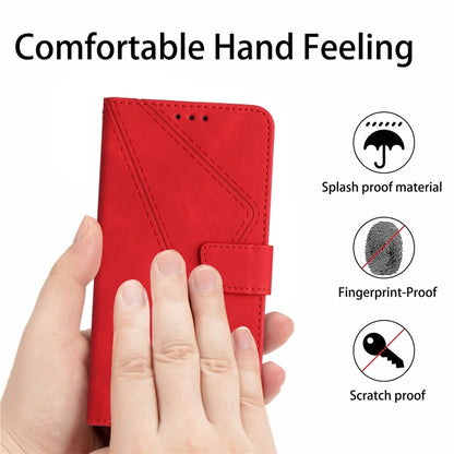 Stitching Embossed Leather Phone Case, For iPhone 11, For iPhone 11 Pro, For iPhone 11 Pro Max, For iPhone 14 Plus