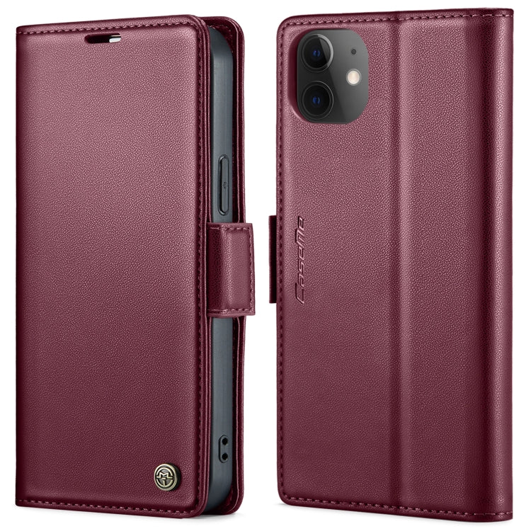 CaseMe 023 Butterfly Buckle Litchi Texture RFID Anti-theft Leather Phone Case, For iPhone 13, For iPhone 13 mini, For iPhone 13 Pro, For iPhone 13 Pro Max, For iPhone 12 / 12 Pro, For iPhone 12 Pro Max, For iPhone 12 mini, For iPhone 11