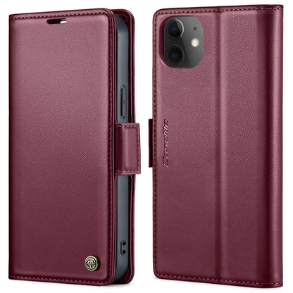 CaseMe 023 Butterfly Buckle Litchi Texture RFID Anti-theft Leather Phone Case, For iPhone 13, For iPhone 13 mini, For iPhone 13 Pro, For iPhone 13 Pro Max, For iPhone 12 / 12 Pro, For iPhone 12 Pro Max, For iPhone 12 mini, For iPhone 11