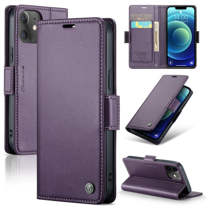 CaseMe 023 Butterfly Buckle Litchi Texture RFID Anti-theft Leather Phone Case, For iPhone 13, For iPhone 13 mini, For iPhone 13 Pro, For iPhone 13 Pro Max, For iPhone 12 / 12 Pro, For iPhone 12 Pro Max, For iPhone 12 mini, For iPhone 11