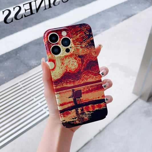 Precise Hole Oil Painting Pattern PC Phone Case, For iPhone 12, For iPhone 12 Pro, For iPhone 12 Pro Max, For iPhone 11, For iPhone 11 Pro, For iPhone 11 Pro Max, For iPhone SE 2022 / 2020 / 8 / 7, For iPhone 8 Plus / 7 Plus, For iPhone X / XS