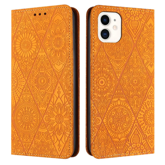 Ethnic Embossed Adsorption Leather Phone Case, For iPhone 11, For iPhone 11 Pro, For iPhone 11 Pro Max, For iPhone X / XS, For iPhone XR, For iPhone XS Max, For iPhone SE 2022 / 7 / 8, For iPhone 7 Plus / 8 Plus