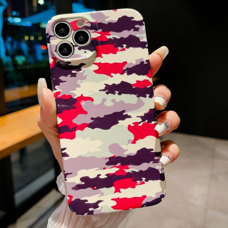 Precise Hole Camouflage Pattern PC Phone Case, For iPhone 11, For iPhone 11 Pro, For iPhone X / XS, For iPhone XR, For iPhone XS Max, For iPhone 8 Plus / 7 Plus
