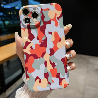 Precise Hole Camouflage Pattern PC Phone Case, For iPhone 11, For iPhone 11 Pro, For iPhone X / XS, For iPhone XR, For iPhone XS Max, For iPhone 8 Plus / 7 Plus