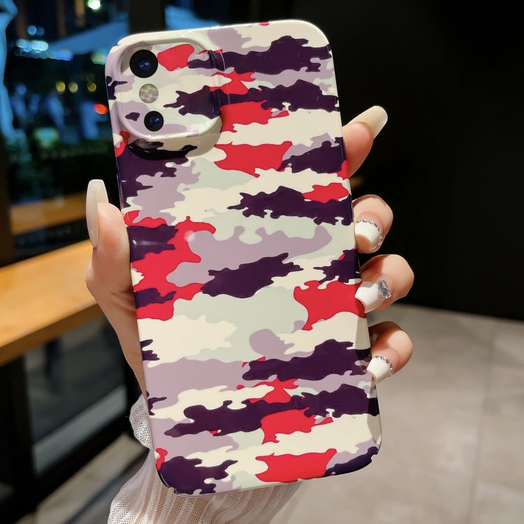 Precise Hole Camouflage Pattern PC Phone Case, For iPhone 11, For iPhone 11 Pro, For iPhone X / XS, For iPhone XR, For iPhone XS Max, For iPhone 8 Plus / 7 Plus