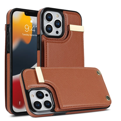 Metal Buckle Card Slots Phone Case, For iPhone 11, For iPhone 11 Pro, For iPhone XS Max, For iPhone 8 Plus / 7 Plus