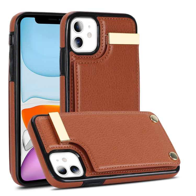 Metal Buckle Card Slots Phone Case, For iPhone 11, For iPhone 11 Pro, For iPhone XS Max, For iPhone 8 Plus / 7 Plus