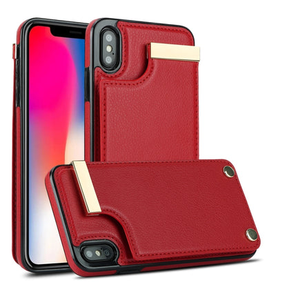 Metal Buckle Card Slots Phone Case, For iPhone 11, For iPhone 11 Pro, For iPhone XS Max, For iPhone 8 Plus / 7 Plus