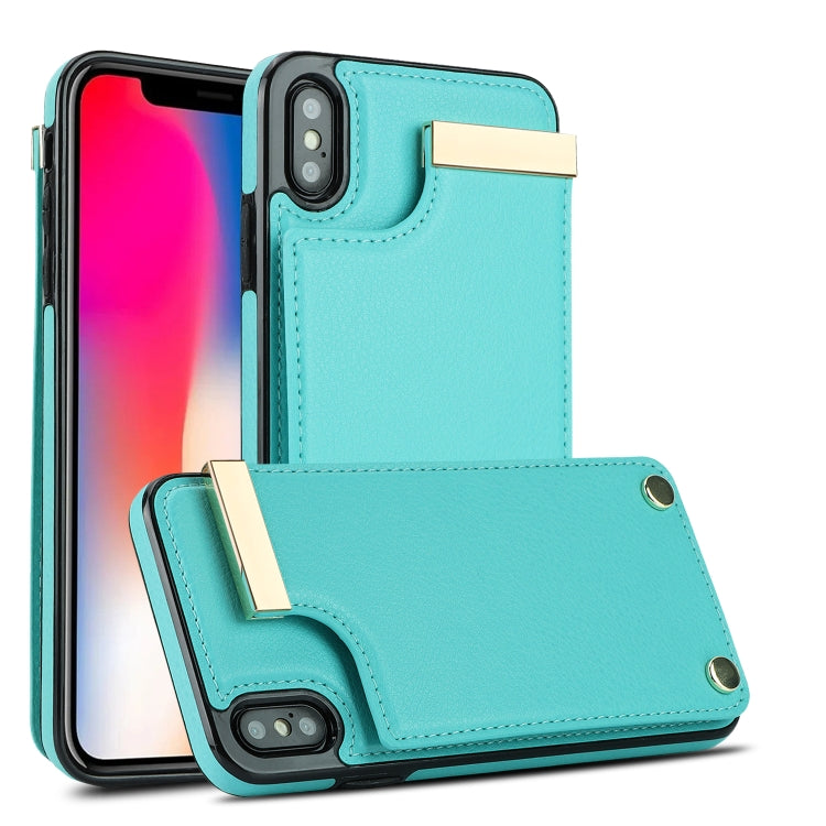 Metal Buckle Card Slots Phone Case, For iPhone 11, For iPhone 11 Pro, For iPhone XS Max, For iPhone 8 Plus / 7 Plus
