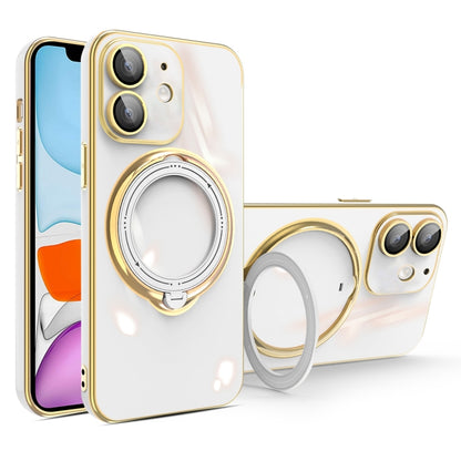 Multifunction Electroplating MagSafe Holder Phone Case, For iPhone 11, For iPhone 11 Pro, For iPhone XS / X, For iPhone XR, For iPhone XS Max, For iPhone 8 Plus / 7 Plus