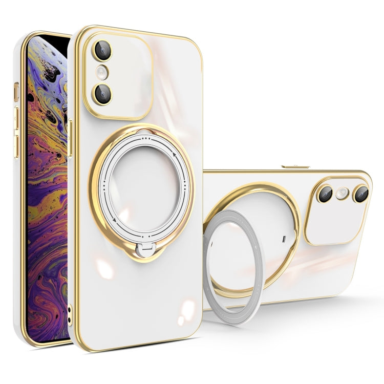 Multifunction Electroplating MagSafe Holder Phone Case, For iPhone 11, For iPhone 11 Pro, For iPhone XS / X, For iPhone XR, For iPhone XS Max, For iPhone 8 Plus / 7 Plus