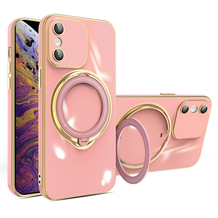 Multifunction Electroplating MagSafe Holder Phone Case, For iPhone 11, For iPhone 11 Pro, For iPhone XS / X, For iPhone XR, For iPhone XS Max, For iPhone 8 Plus / 7 Plus