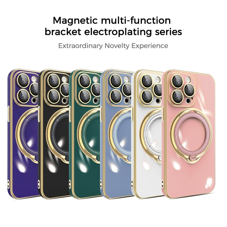 Multifunction Electroplating MagSafe Holder Phone Case, For iPhone 11, For iPhone 11 Pro, For iPhone XS / X, For iPhone XR, For iPhone XS Max, For iPhone 8 Plus / 7 Plus