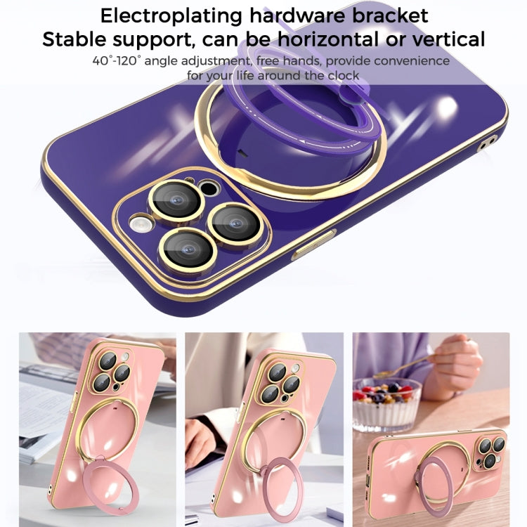 Multifunction Electroplating MagSafe Holder Phone Case, For iPhone 11, For iPhone 11 Pro, For iPhone XS / X, For iPhone XR, For iPhone XS Max, For iPhone 8 Plus / 7 Plus
