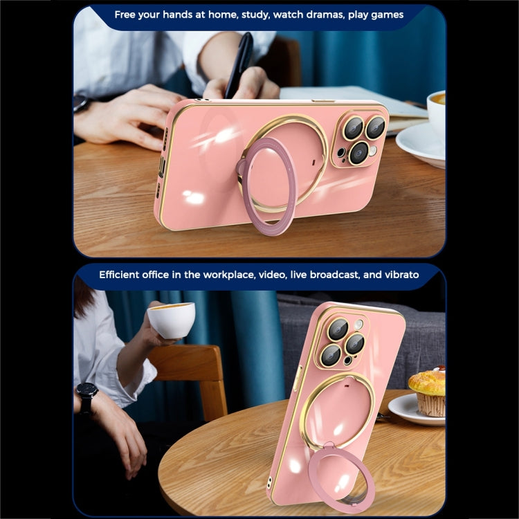Multifunction Electroplating MagSafe Holder Phone Case, For iPhone 11, For iPhone 11 Pro, For iPhone XS / X, For iPhone XR, For iPhone XS Max, For iPhone 8 Plus / 7 Plus
