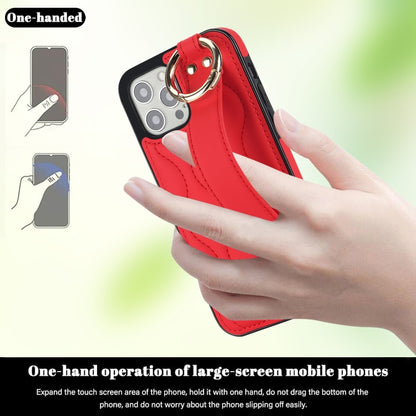 Non-slip Full Coverage Ring PU Phone Case with Wristband, For iPhone 12 Pro / 12, For iPhone 12 Pro Max, For iPhone 12 mini, For iPhone 11 Pro Max, For iPhone 11, For iPhone 11 Pro
