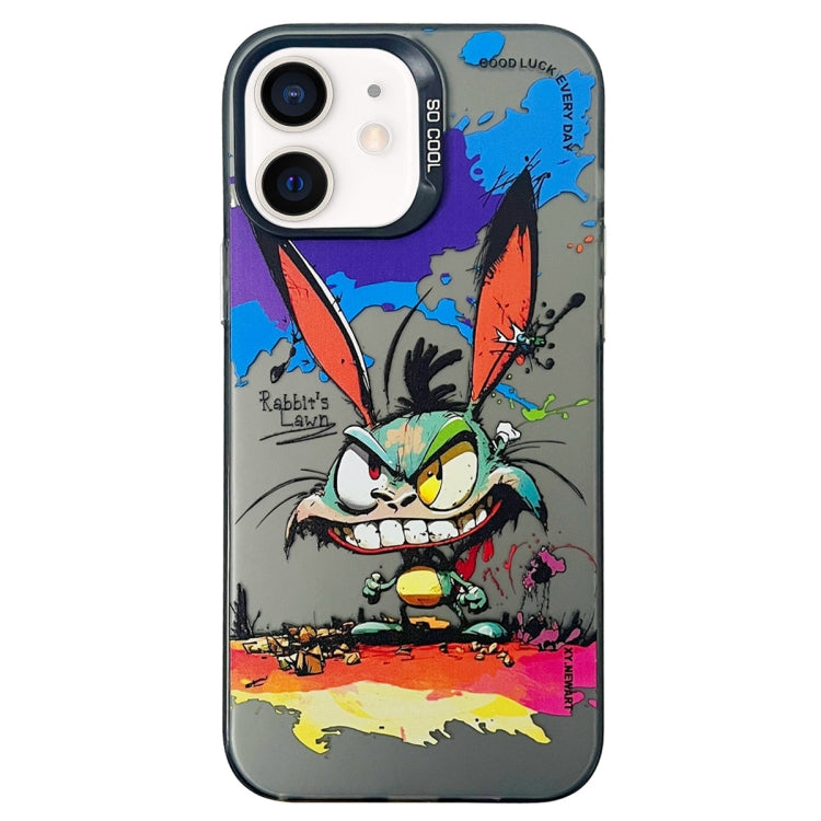 Double Layer Color Silver Series Animal Oil Painting Phone Case, For iPhone 12, For iPhone 12 Pro Max