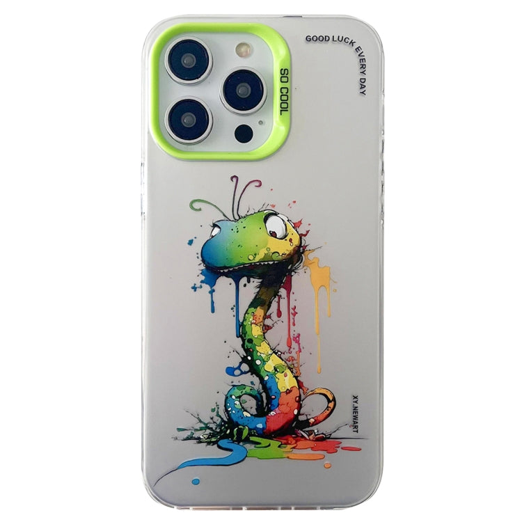 Double Layer Color Silver Series Animal Oil Painting Phone Case, For iPhone 12, For iPhone 12 Pro Max