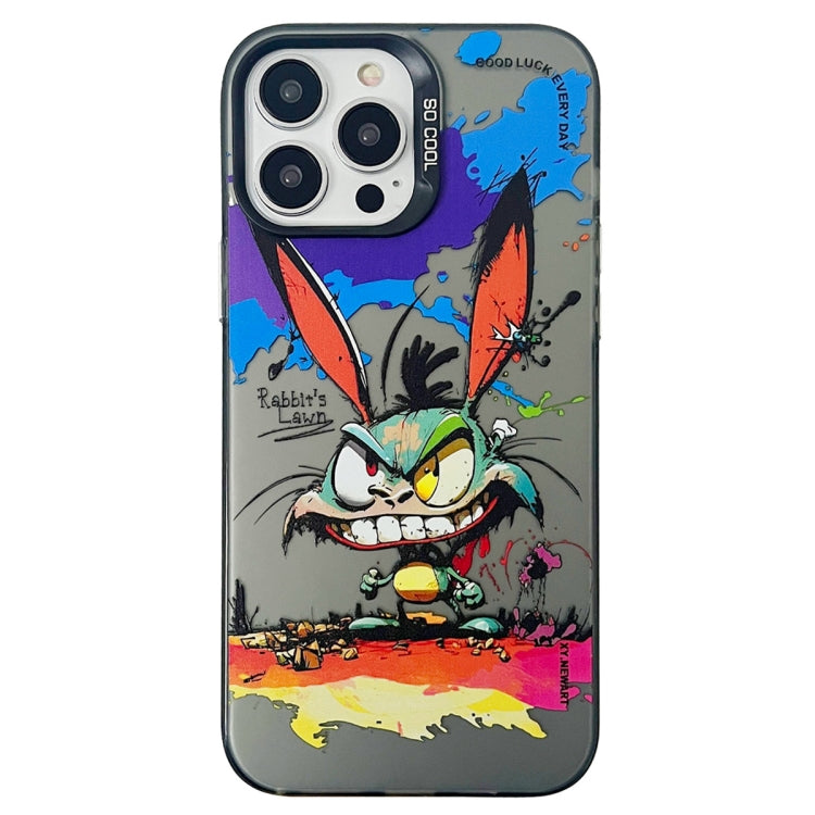 Double Layer Color Silver Series Animal Oil Painting Phone Case, For iPhone 12 Pro, For iPhone 11
