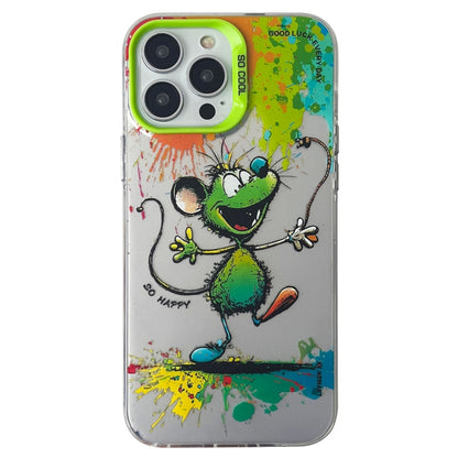 Double Layer Color Silver Series Animal Oil Painting Phone Case, For iPhone 12 Pro, For iPhone 11