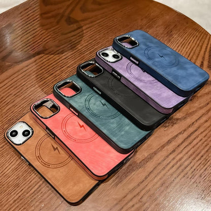 Side PU Hybrid TPU Magsafe Phone Case, For iPhone 11, For iPhone 11 Pro, For iPhone XR, For iPhone XS Max, For iPhone XS /X, For iPhone 8 Plus / 7 Plus