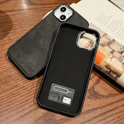 Side PU Hybrid TPU Magsafe Phone Case, For iPhone 11, For iPhone 11 Pro, For iPhone XR, For iPhone XS Max, For iPhone XS /X, For iPhone 8 Plus / 7 Plus