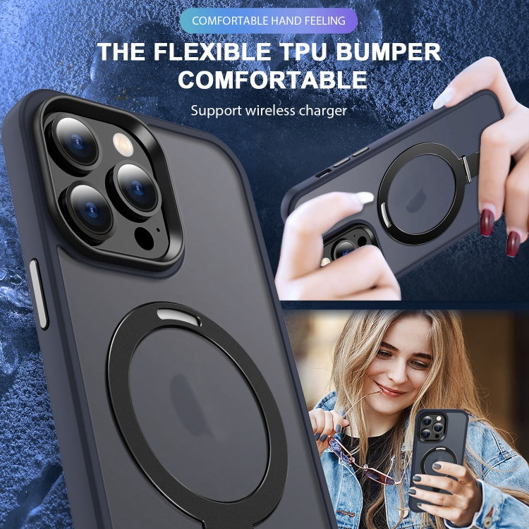 Skin-feel MagSafe Holder PC Hybrid TPU Phone Case, For iPhone 12 Pro