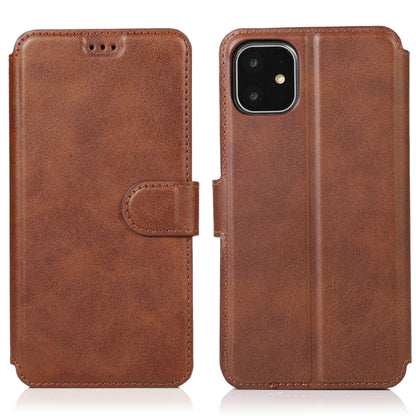 Calf Texture Magnetic Buckle Horizontal Flip Leather Case with Holder & Card Slots & Wallet & Photo Frame, For iPhone 12 / 12 Pro