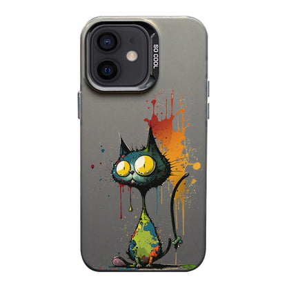 Color Ink Frosted PC+TPU Phone Case, For iPhone 11