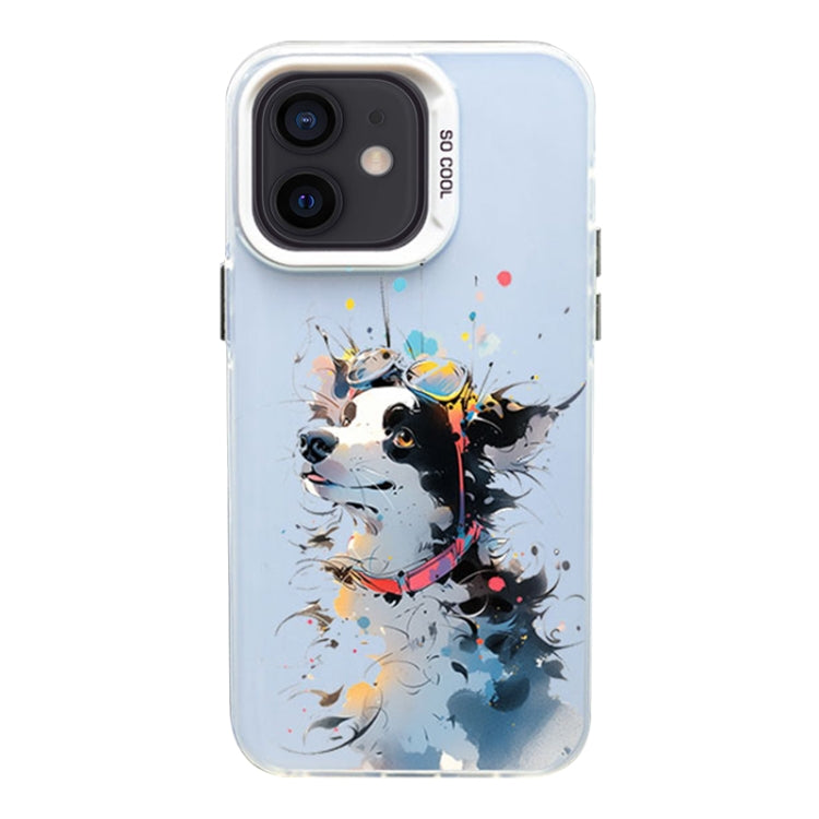 Color Ink Frosted PC+TPU Phone Case, For iPhone 11