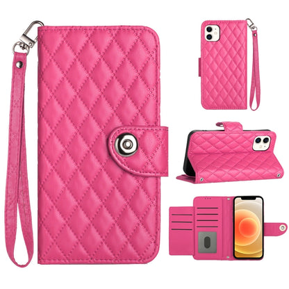 Rhombic Texture Flip Leather Phone Case with Lanyard, For iPhone 11, For iPhone 11 Pro, For iPhone XS / X, For iPhone XR, For iPhone XS Max, For iPhone 8 Plus / 7 Plus / 6s Plus
