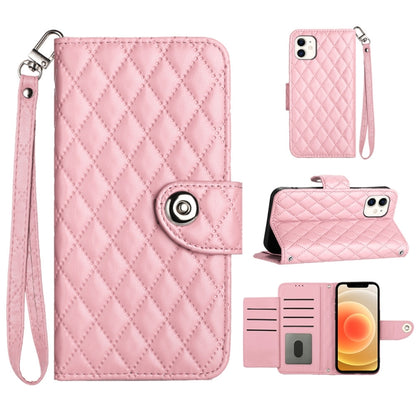 Rhombic Texture Flip Leather Phone Case with Lanyard, For iPhone 11, For iPhone 11 Pro, For iPhone XS / X, For iPhone XR, For iPhone XS Max, For iPhone 8 Plus / 7 Plus / 6s Plus