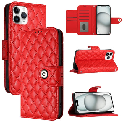 Rhombic Texture Flip Leather Phone Case with Lanyard, For iPhone 11, For iPhone 11 Pro, For iPhone XS / X, For iPhone XR, For iPhone XS Max, For iPhone 8 Plus / 7 Plus / 6s Plus