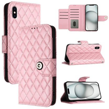 Rhombic Texture Flip Leather Phone Case with Lanyard, For iPhone 11, For iPhone 11 Pro, For iPhone XS / X, For iPhone XR, For iPhone XS Max, For iPhone 8 Plus / 7 Plus / 6s Plus