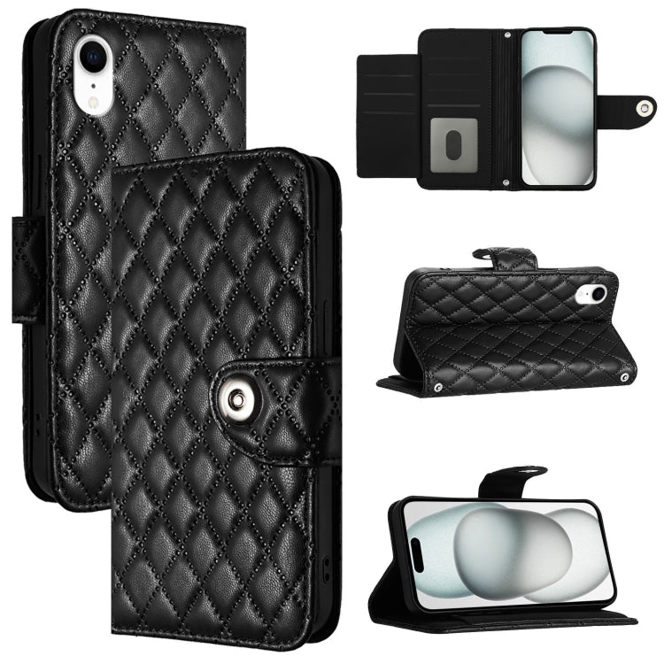 Rhombic Texture Flip Leather Phone Case with Lanyard, For iPhone 11, For iPhone 11 Pro, For iPhone XS / X, For iPhone XR, For iPhone XS Max, For iPhone 8 Plus / 7 Plus / 6s Plus