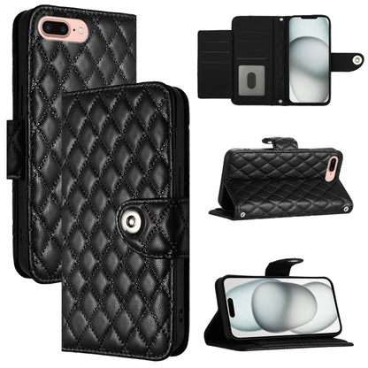 Rhombic Texture Flip Leather Phone Case with Lanyard, For iPhone 11, For iPhone 11 Pro, For iPhone XS / X, For iPhone XR, For iPhone XS Max, For iPhone 8 Plus / 7 Plus / 6s Plus