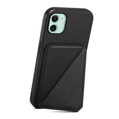 D04 Calf Texture Dual Card Slot Holder Phone Case, For iPhone 11, For iPhone 11 Pro, For iPhone X / XS, For iPhone XR, For iPhone XS Max, For iPhone 7 Plus / 8 Plus