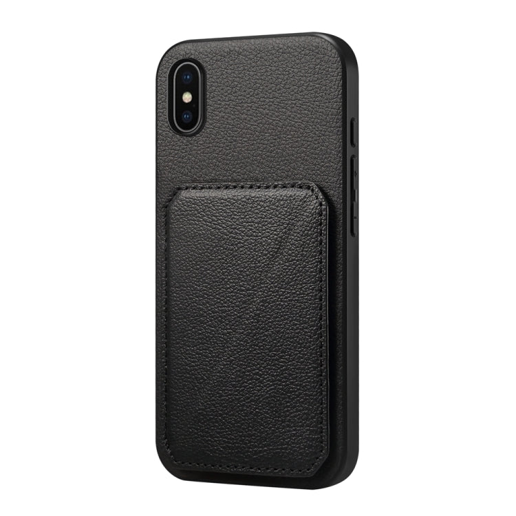 D04 Calf Texture Dual Card Slot Holder Phone Case, For iPhone 11, For iPhone 11 Pro, For iPhone X / XS, For iPhone XR, For iPhone XS Max, For iPhone 7 Plus / 8 Plus
