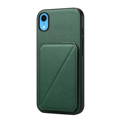 D04 Calf Texture Dual Card Slot Holder Phone Case, For iPhone 11, For iPhone 11 Pro, For iPhone X / XS, For iPhone XR, For iPhone XS Max, For iPhone 7 Plus / 8 Plus
