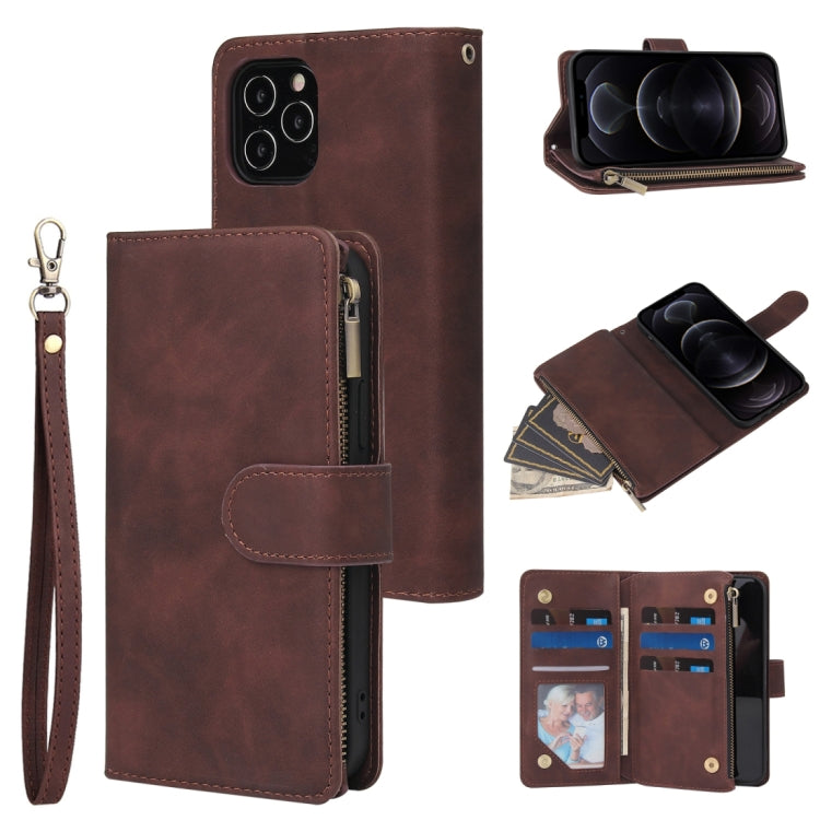 Multifunctional Retro Frosted Horizontal Flip Leather Case with Card Slot & Holder & Zipper Wallet & Photo Frame & Lanyard, For iPhone 12 Pro Max, For iPhone 12 / 12 Pro, For iPhone 12 mini, For Samsung Galaxy A11, For Samsung Galaxy A21s              ...