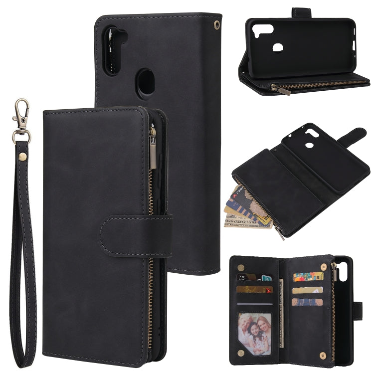 Multifunctional Retro Frosted Horizontal Flip Leather Case with Card Slot & Holder & Zipper Wallet & Photo Frame & Lanyard, For iPhone 12 Pro Max, For iPhone 12 / 12 Pro, For iPhone 12 mini, For Samsung Galaxy A11, For Samsung Galaxy A21s              ...