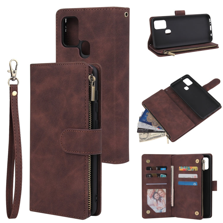 Multifunctional Retro Frosted Horizontal Flip Leather Case with Card Slot & Holder & Zipper Wallet & Photo Frame & Lanyard, For iPhone 12 Pro Max, For iPhone 12 / 12 Pro, For iPhone 12 mini, For Samsung Galaxy A11, For Samsung Galaxy A21s              ...
