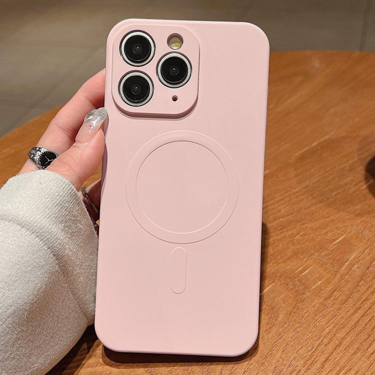 Solid Color Liquid Silicone MagSafe Magnetic Phone Case, For iPhone 11, For iPhone 11 Pro