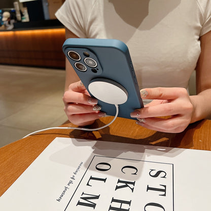 Solid Color Liquid Silicone MagSafe Magnetic Phone Case, For iPhone 11, For iPhone 11 Pro