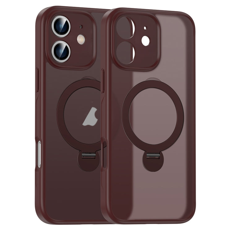 Matte Texture 360 Degree Rotary Tone Holder MagSafe Phone Case, For iPhone 12, For iPhone 12 Pro Max, For iPhone 12 Pro, For iPhone 11