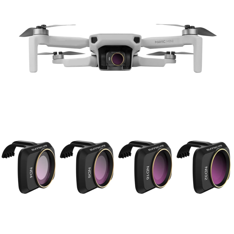 Filtro de lente Sunnylife MM-FI9256 para dron DJI Mavic mini 4 en 1 (ND4+ND8+ND16+ND32)