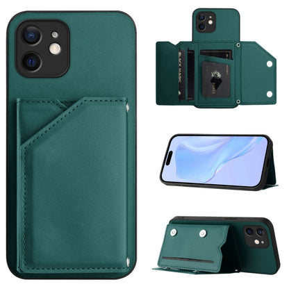 Skin Feel Four Card Slots Phone Case with Wrist Strap, For iPhone 7 / 8 / SE 2020 2022, For iPhone 13 Pro Max, For iPhone 13 Pro, For iPhone 13, For iPhone 13 mini, For iPhone 12, For iPhone 12 Pro Max, For iPhone 12 Pro